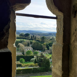 Jane Heyes Art Peintre Carcassonne Artist Ramparts window inspiratiion view