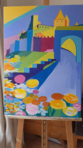 Jane Heyes Art Peintre Carcassonne Artist Work in progress Spring