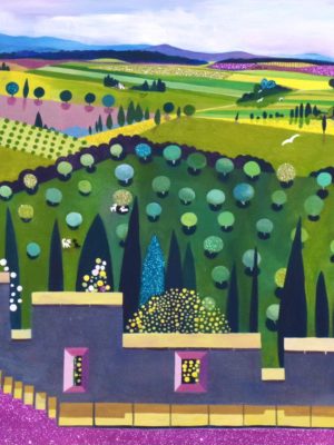 Ramparts 100x70 s Jane Heyes Art Carcassonne South of France prints