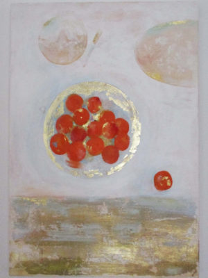 Jane Heyes Art Apricots 50x70 acrylic + gold