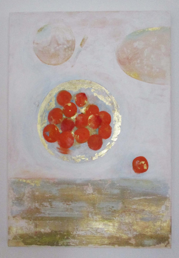 Jane Heyes Art Apricots 50x70 acrylic + gold