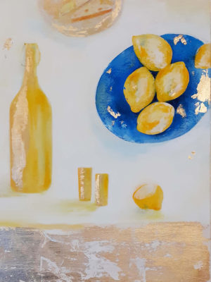 Limoncello gold and yellow 50 x 70cm copy Jane Heyes Art