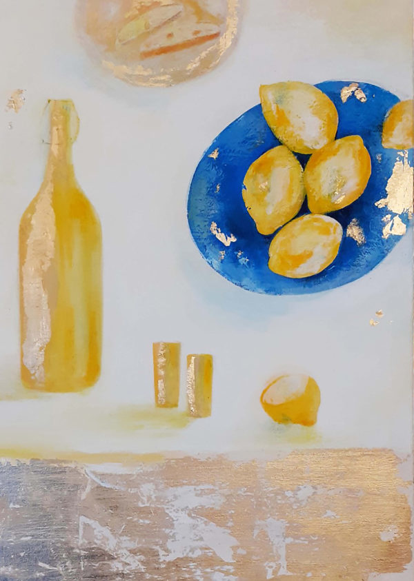 Limoncello gold and yellow 50 x 70cm copy Jane Heyes Art