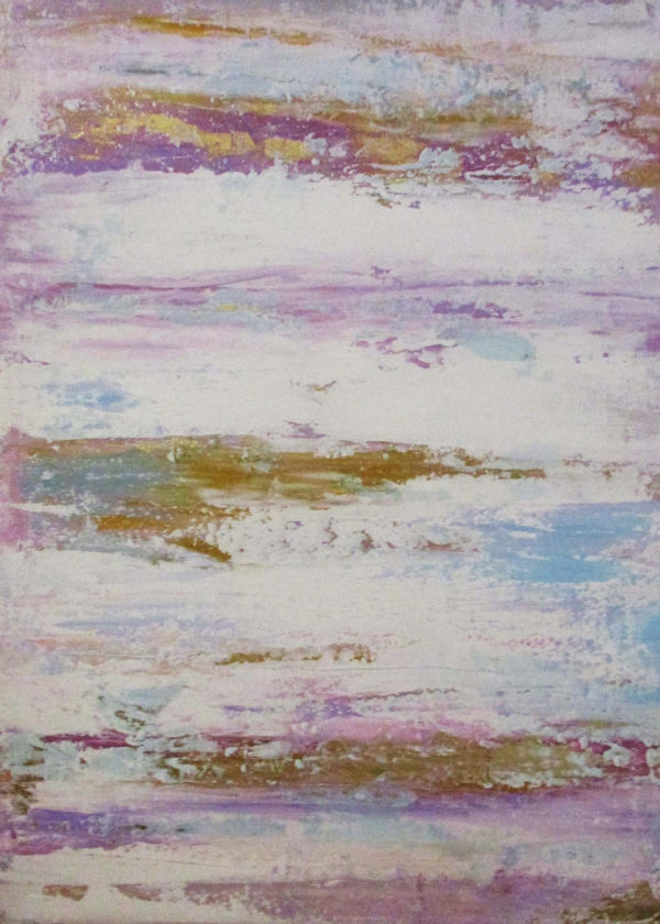 Jane Heyes Art Soft stripe Pink Lilac Blue 50x70